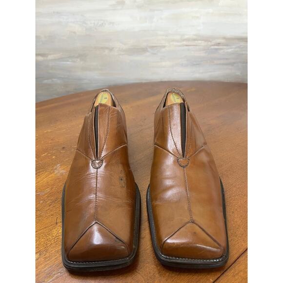 Stacy Adams Brown Leather Slip on shoes Size 12 - Picture 3 of 5